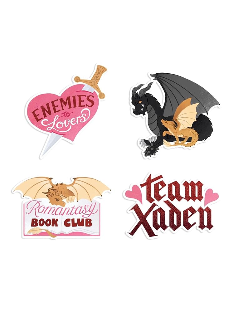 Rebecca Yarros's Fourth Wing: Romantasy Stickers - Sticker Set of 4 cover image
